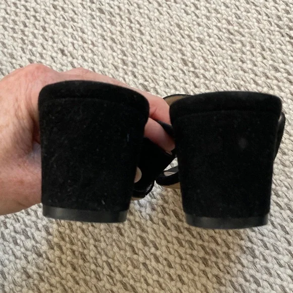 Stuart Weitzman Black Suede Mules - size 9 1/2 - Picture 5 of 6